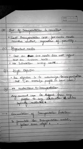 Transportation problems : Assumptions, formulation and solution | #operationsresearch #theory #maths