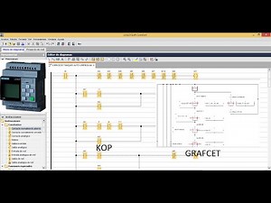 (PARTE 4 B) CURSO PLC PROGRAMACIÓN PLC ANÁLISIS GRAFCET A KOP/ LADDER LOGO V8/ SFC / LD /SIEMENS