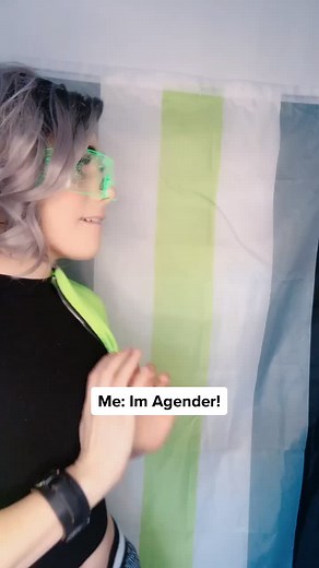 I forgot to post this on trans visibility day! Agender falls under the umbrella term non binary and non binary falls under the umbrella term trans