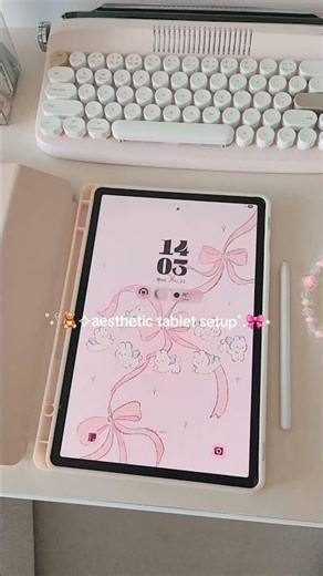 Samsung Tablet Aesthetic Customization 💌 Cute Pink Tablet Setup
