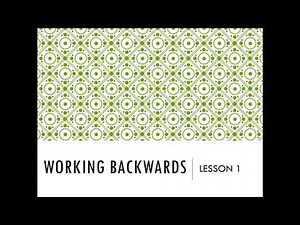 Solving Equations 1 - Working Backwards
