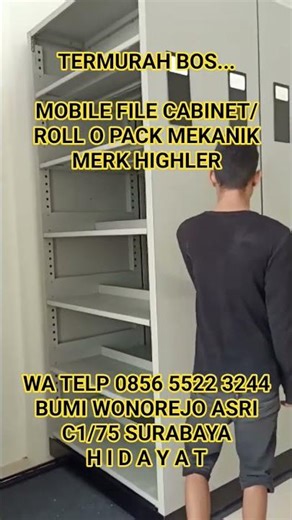 TERMURAH BOS... MOBILE FILE CABINET/ROLL O PACK MEKANIK MERK HIGHLER