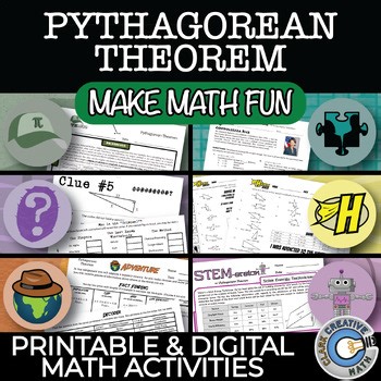 Pythagorean Theorem Geometry Bundle | 10 Activities   Best-Selling Whodunnit