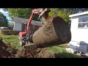 Removing an old fuel oil tank