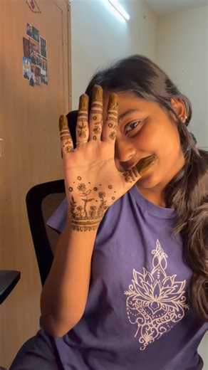 Marudani podalama 🙈 | Simple Mehandi aesthetic design 🌿 #hennadesign #mehandidesign #mehandivlog