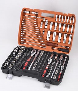 [Hot Item] Hardware Tools Box 216PCS 1/4“ , 3/8“ , 1/2" Dr. Socket Tools Set for Auto Repair