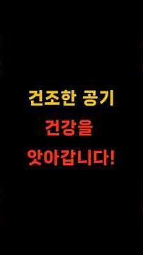 “집 안이 너무 건조하면, 폐와 피부가 먼저 상합니다 (습도 50% 지키기)”