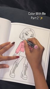 Part 2 of Coloring This Diva from the Diva Coloring Book ✨🫶🏽 #coloringbook #blackwomen #nostalgia #90sfashion | ColorMe Publishing