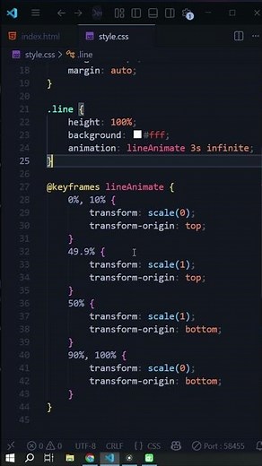 How to Create a Vertical Line with Animation (CSS Keyframes)
