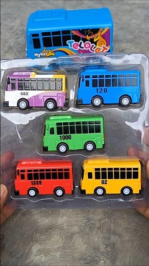 ASMR Unboxing and Testing Tayo Bus, My Bus, Lani, Gani, Rogi ASMR No Talking #automobile #toys #asmr