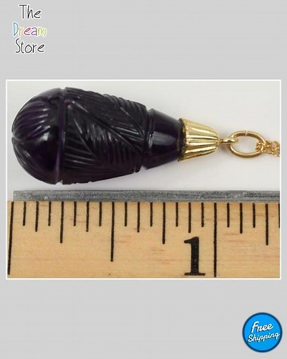 Vintage Extraordinary Amethyst Pendant 14K Gold Top & 17" Gold Filled Necklace