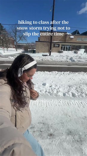 war out here in these conditions #fyp #relateable #college #funny #snowstorm