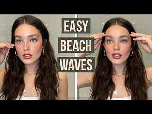 "Cool Girl" Beach Waves Hair Tutorial With A Flat Iron | Natural Waves | Emily DiDonato