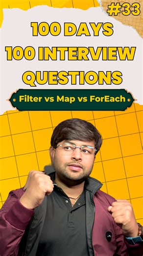 Durgesh Tiwari on Instagram: "🔥33/100 Days Java Interview Questions | Filter,Map and ForEach functions Follow for more @durgesh_k_t @learncodewithdurgesh @thescriptstyle #programming #java #coding #webdevelopment #codinglife #programmer #codinglife #javascript #codinglife"