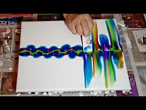 RIPPLE SWIPE Leftover Paint - Acrylic Pouring Techniques - Fluid Art