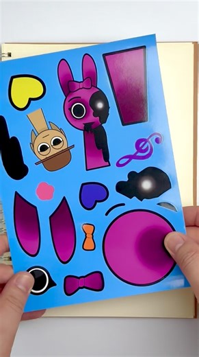 [Paper Book DIY] INCREDIBOX SPRUNKI Oddly Satisfying Make-a-face DIY #sprunki #diy