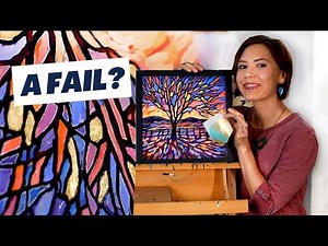 How I Tried Gold Leaf over Acrylic Painting