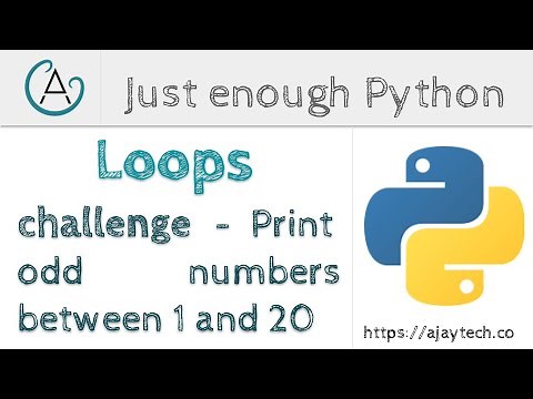 Python Challenge - Print all odd numbers between 1 and 20