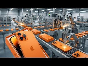 iPhone 17 Pro Max Factory Tour: Titanium to Orange Finish | Complete Build Process