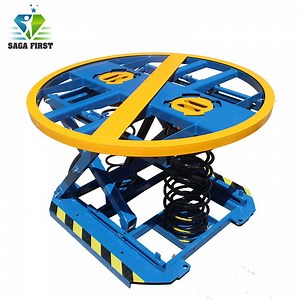 [Hot Item] 2 Ton Load Spring Leveling Rotating Scissor Lift Table