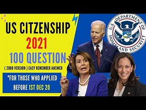 US citizenship test 100 civics interview questions-2020 - 2021 (2008 version)
