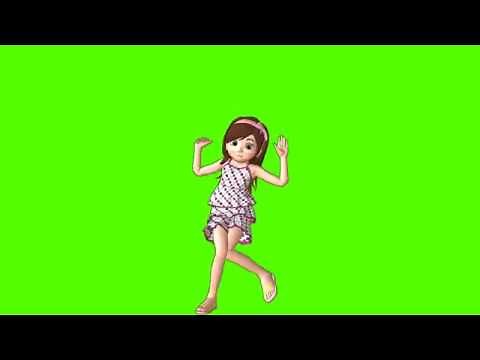 CHROMA KEY GREEN SCREEN CUTE 3D CHARACTER LITTLE GIRL DANCE by Romania 3d cg