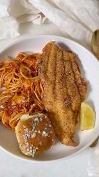Catfish and Spaghetti is the BEST meal! #catfish #spaghetti