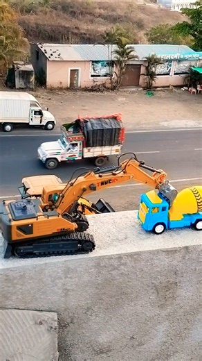 Remote Control Jcb And Dumper Truck tractor Unboxing And Testing ShortVideo#ytshorts#automobile