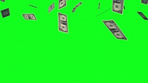 Green Screen Dollar Bills Rain Effects Animation Money Rain Animation