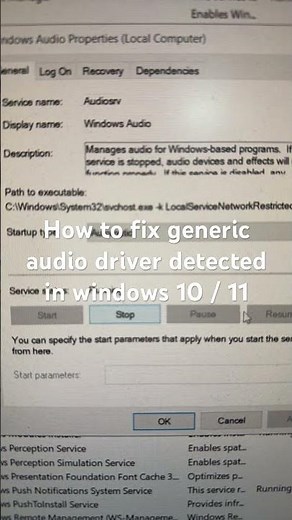 How to fix generic audio driver detected in windows 10 / 11