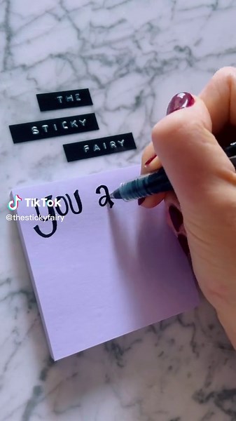 Expressing Love Through Hand-Lettering on Sticky Notes