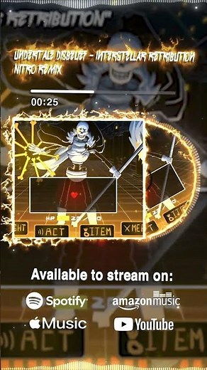 Undertale Disbelief - Interstellar Retribution (NITRO Remix) #undertale #chara #papyrus