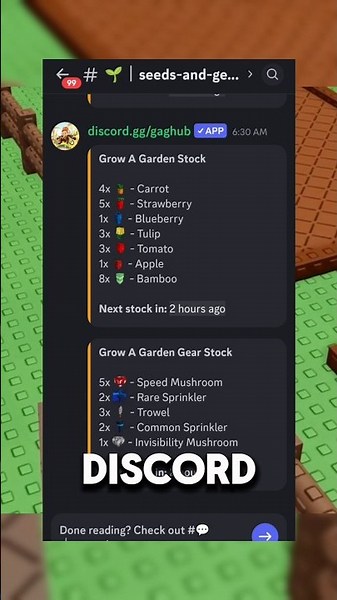 The BEST Grow A Garden 2 Stock Notifier Discord Server! #growagarden2 #roblox