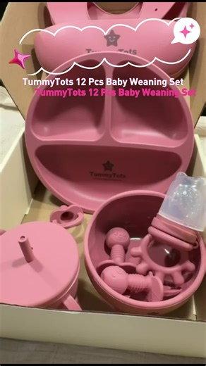 What's included in our 12-piece silicone weaning set? We've put together everything your little one needs to start their weaning journey — all in one practical, easy-to-clean set made from soft, food-grade silicone. Cup with sippy & snack lids Fruit feeder Suction bowl & suction plate Short & long spoon and fork Finger toothbrush • Pacifier 9* Silicone bib FLASH SALE NOW LIVE Every order receives a FREE gift for your child — limited time only! Perfect for messy mealtimes, growing hands, and stre