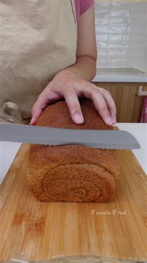 Whole Wheat Bread is rich in fiber, nutrients, protein, and can lower your cholesterol. Perfect sa gusto ng healthier options for bread at sa ating mga senior citizen. 😊 Whole Wheat Bread Recipe: 189ml Milk 50ml Water 15g Sugar 7g Instant Yeast 227g Whole Wheat Flour 152g All-Purpose Flour or Bread Flour Pinch of Salt 50g Butter, room temperature 1st proofing 45mins - 1hr. Deflate, shape into a log. 2nd proofing 30mins. I’m using a 9x5 loaf pan. Bake at a 350F or 180C preheated oven for 30-40mi