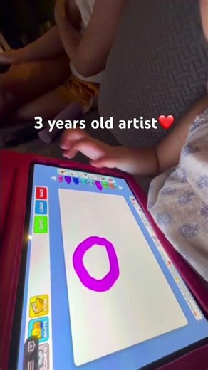 3 years old drawing using ipad