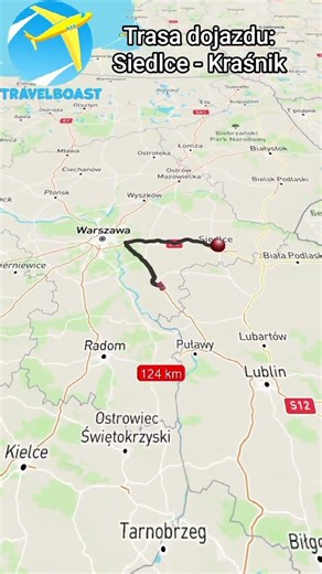 Trasa dojazdu: Siedlce - Kraśnik