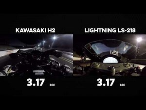 Kawasaki H2 vs Lightning LS-218 Drag Race!