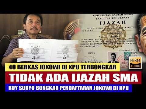 🔴TERBONGKAR❗ROY SURYO DAPAT 40 BERKAS JOKOWI DI KPU, TIDAK ADA IJAZAH SMA