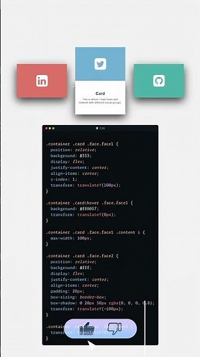 Social Media Hover Card Effect using HTML & CSS 🚀 | UI/UX Web Design