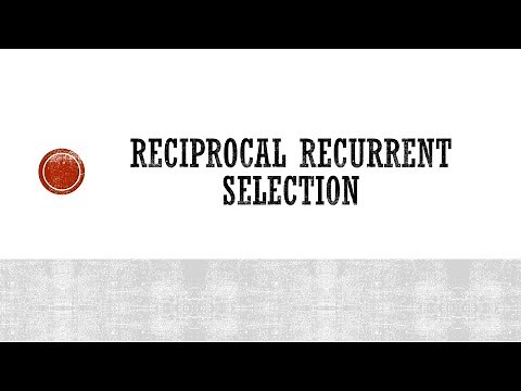 Reciprocal Recurrent Selection - Breeding Methods - Cross Pollinated Crops.