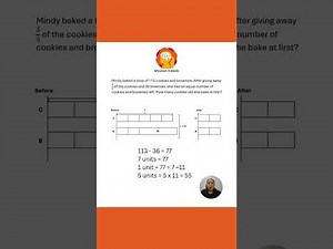 FRACTIONS WORD PROBLEM 1 USING THE SINGAPORE MATH BAR MODEL METHOD