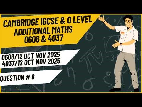 IGCSE Add Maths 0606/12 Oct Nov 2025 Q8 | Logarithmic Graph & Asymptote | 4037/12 Oct Nov 2025 Q8