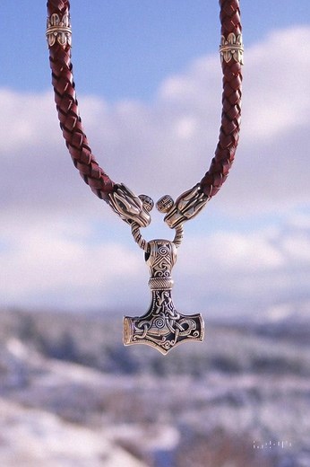 Thor’s Hammer MJOLNIR – Luxury Leather Necklace | Mjolnir