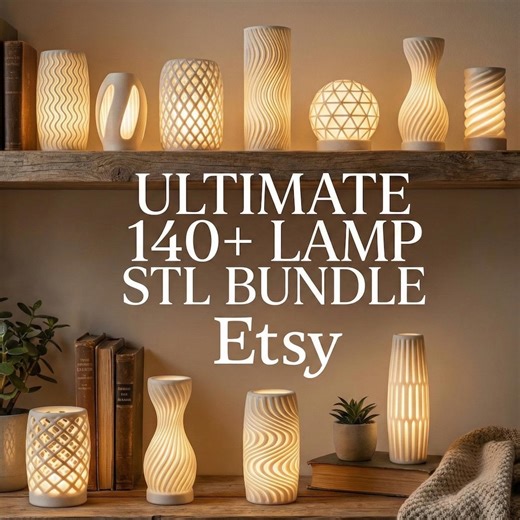 140  Modern Lamp STL Bundle | 3D Printable Designs for Home Decor - Etsy UK