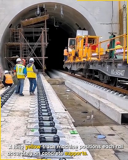 Heavy Machine Assisted Track Alignment. #RailwayConstruction #TrackLaying | Fun club