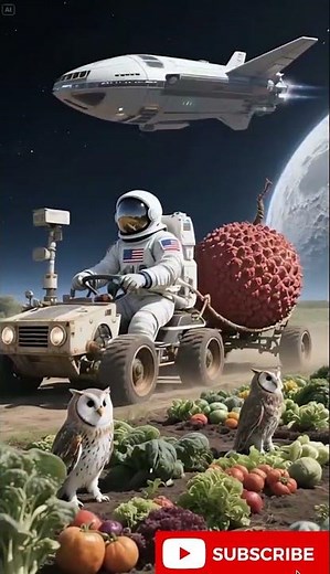 Astronaut Farming on Another Planet?! 🛰️🌱 Giant Space Fruit & Owls!