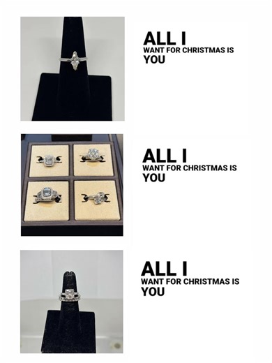 Happy December! Imagine a snowy proposal…😍 #windycitydiamonds #jewelery #engagement #rings #smallbusiness #CapCut