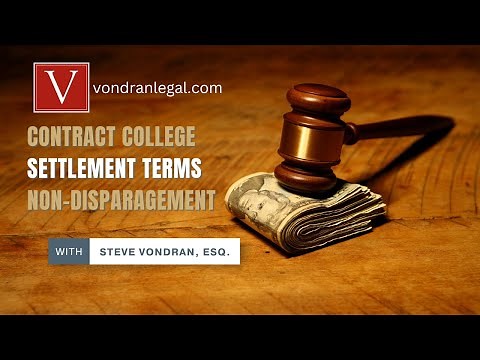 Settlement terms - the non-disparagement clause explained!