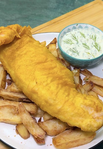 Fish & Chips with Crispy Boiled-Then-Fried Chips